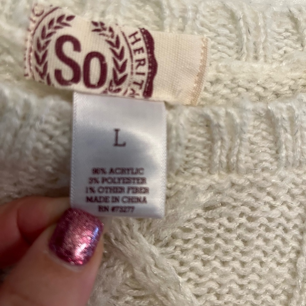 Women’s sweater by SO, size large - Picture 2 of 6
